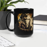Blowin' On The Horn Black Glossy Mug - Beyond T-shirts